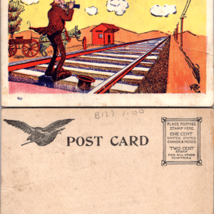 Don't Look for Me Before 837 Railroad Tracks Postcard Vintage - Image 1