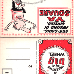 CVC Valentine No. 20 Postcard Unicycle Humorous Insulting - Image 1