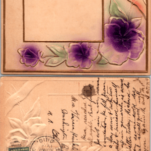 Embossed Floral Postcard Oshkosh Wis 1910 - Image 1