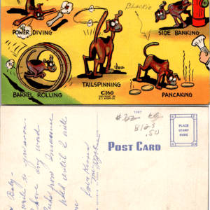 E. C. Kropp Co. Flier Education C160 Varis WWII Era Linen Postcard - Image 1