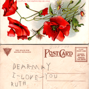 Arthur Capper 1076 Pretty Poppies With Daisies Embossed Postcard 1908 - Image 1