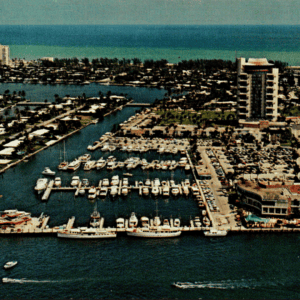 Pier 66 Fort Lauderdale Florida Aerial View Atlantic Printing Vintage Postcard - Image 1