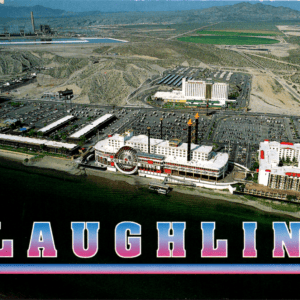 Laughlin Nevada Colorado Belle Casino Resort Aerial View 1992 Vintage Postcard - Image 1