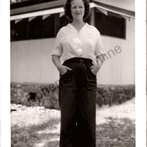 High Waisted Wide Leg Sailor Pants Vintage 1940s Woman Vintage Photograph Found - Image 1