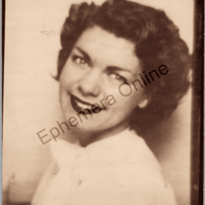 Found Photo Vintage Black and White Portrait Photograph Woman Smiling Sepia-tone - Image 1
