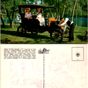 1909 Ford Model T Touring Postcard - Early American Museum, Silver Springs - Image 1