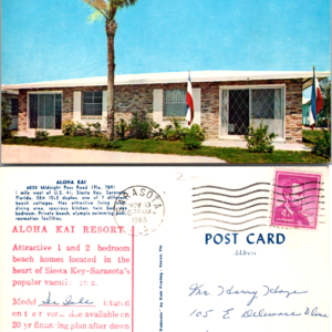 Aloha Kai Resort Sea Isle Postcard Multicolor Vintage 1963 - Image 1