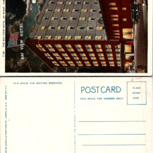 Bay View Hotel Tampa Florida Vintage Postcard Night Scene - Image 1