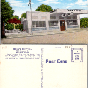 Benny's Cafeteria Key West Florida Postcard 30167N Vintage - Image 1