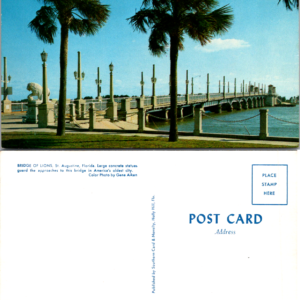 Bridge of Lions St. Augustine Florida Color Photo Postcard - Image 1
