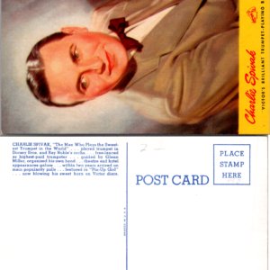 Charlie Spivak RCA Victor Vintage Postcard Portrait Trumpet Player - Image 1