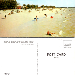 Clearwater Beach Florida Postcard 1983 Vintage Beach Scene - Image 1