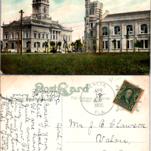Court House and Armory Jacksonville FL Divided Back 1908 Vintage - Image 1
