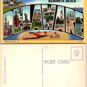 Curt Teich Vintage Postcard Rehoboth Beach Delaware Beach Scenes - Image 1