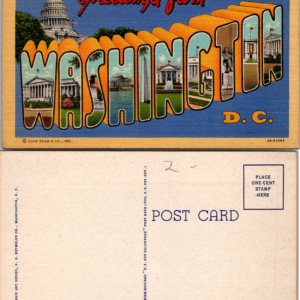 Curt Teich Washington D.C. Greetings from 2B-H1083 Postcard Vintage - Image 1