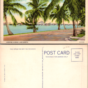 Curt Teich West Palm Beach Lake Worth Postcard Multicolor - Image 1