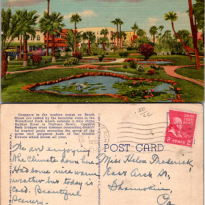 Daytona Beach Florida Postcard Beach Street Waterfront Park Vintage - Image 1