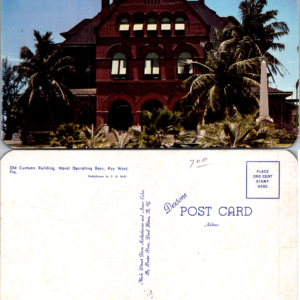 Dextone Vintage Postcard Old Customs Building Naval Operating Base Key West Fla - Image 1