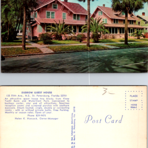 Dudrow Guest House Multicolor Postcard St Petersburg Florida - Image 1