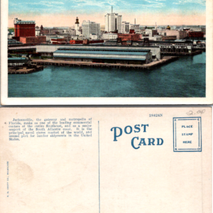 E. C. Kropp Co. Postcard Skyline from St. Johns River Bridge Jacksonville Florida Multicolor - Image 1