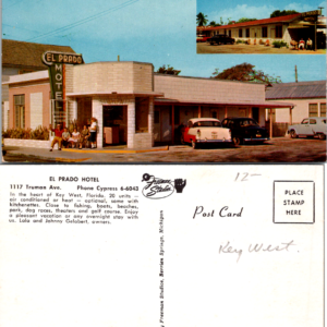 El Prado Motel Key West Florida Freeman Studio YL 4663-4 Vintage Postcard - Image 1