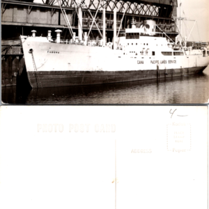 Eudora Greek Vintage Postcard Black and White Maritime Ship Photo - Image 1