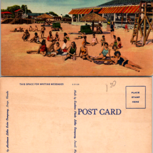Everingham's Pavilion Clearwater Beach Florida Postcard Vintage Beach Scene - Image 1