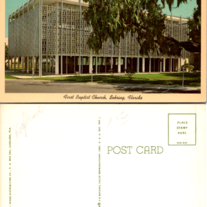 First Baptist Church Sebring Florida Postcard Multicolor - Image 1