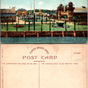 Florida Artistic Series Postcard Dixieland Park Jacksonville Fla Multicolor - Image 1