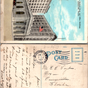 Florida National Bank Postcard Jacksonville Florida Multicolor Vintage - Image 1