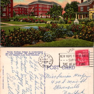 Florida Southern College Lakeland Florida Vintage Postcard 1951 - Image 1