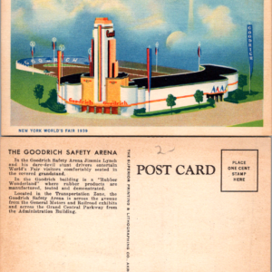 Goodrich Safety Arena Postcard New York World's Fair 1939 Multicolor - Image 1