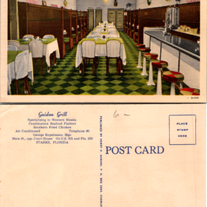 Guidon Grill Starke Florida Vintage Postcard Restaurant Interior Scene - Image 1