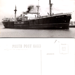 Hellenic Star Hellenic Lines RPPC Kodak Paper Keith Vawter - Image 1
