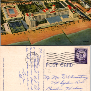 Hollywood Beach Hotel Florida Vintage 1959 Postcard - Image 1