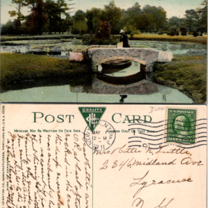 Jacksonville Fla Riverside Park Lagoon Bridge Postcard - Image 1