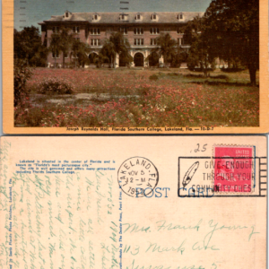 Joseph Reynolds Hall Florida Southern College Lakeland Florida Postcard 1952 Kodachrome Reproduction - Image 1