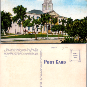Key West Florida Court House Square Saunders Wholesale 29296N Vintage Postcard - Image 1