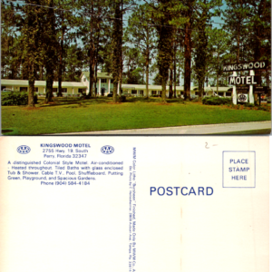 Kingswood Motel Florida Vintage Postcard - Image 1