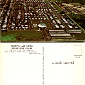 Lake Tarpon Mobile Home Village Palm Harbor Florida Postcard Vintage - Image 1