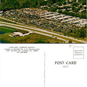 Lakeland Farmers Market Postcard Florida Vintage Aerial View 2701 Swindell Rd - Image 1