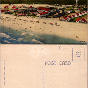 Long Beach Resort Panama City Florida Bird's Eye View Postcard - Image 1