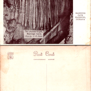 Marengo Cave Indiana Sepia Postcard Vintage Scenic Cave Photo - Image 1