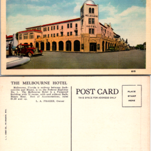 Melbourne Hotel Melbourne Florida Vintage Postcard - Image 1