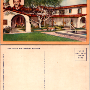 Mickey Rooney Encino California Color Postcard Vintage - Image 1