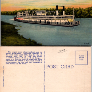 Mississippi River Showboat Sprague Postcard Vicksburg Mississippi Vintage - Image 1