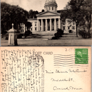 Montpelier Vermont State Capitol 1944 Postcard Black and White Vintage - Image 1