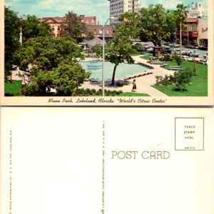 Munn Park Lakeland Florida Color Postcard Downtown Citrus Center - Image 1
