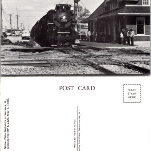 Nickel Plate Berkshire Steam Locomotive Postcard Watseca IL 1980 Vintage - Image 1
