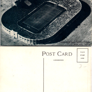 Notre Dame Football Stadium South Bend Indiana Black and White Postcard Vintage - Image 1